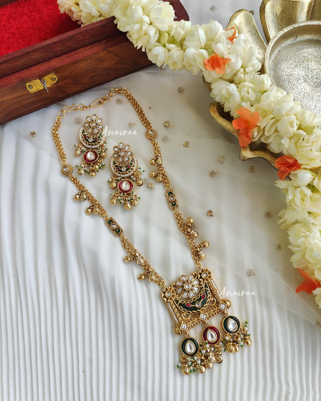Antique long necklace set