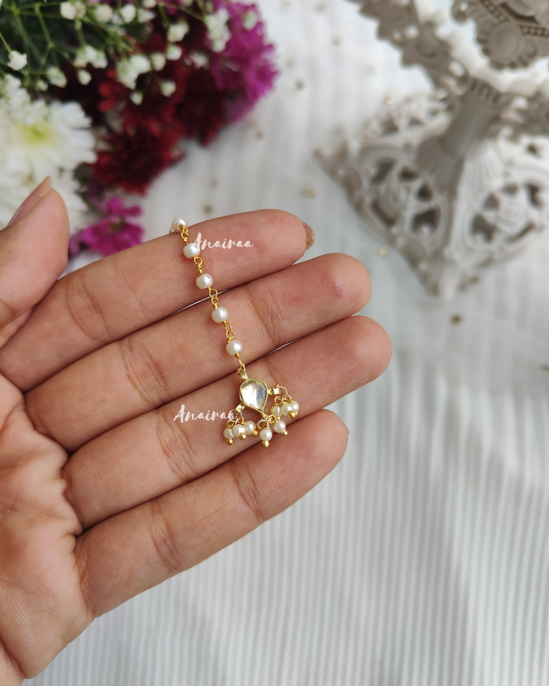 Paachi kundan maangtikka for kids