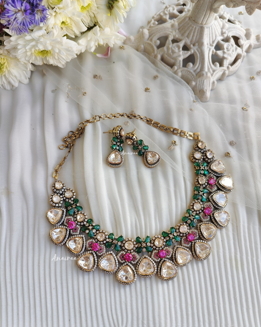 Emily Moissanite necklace set