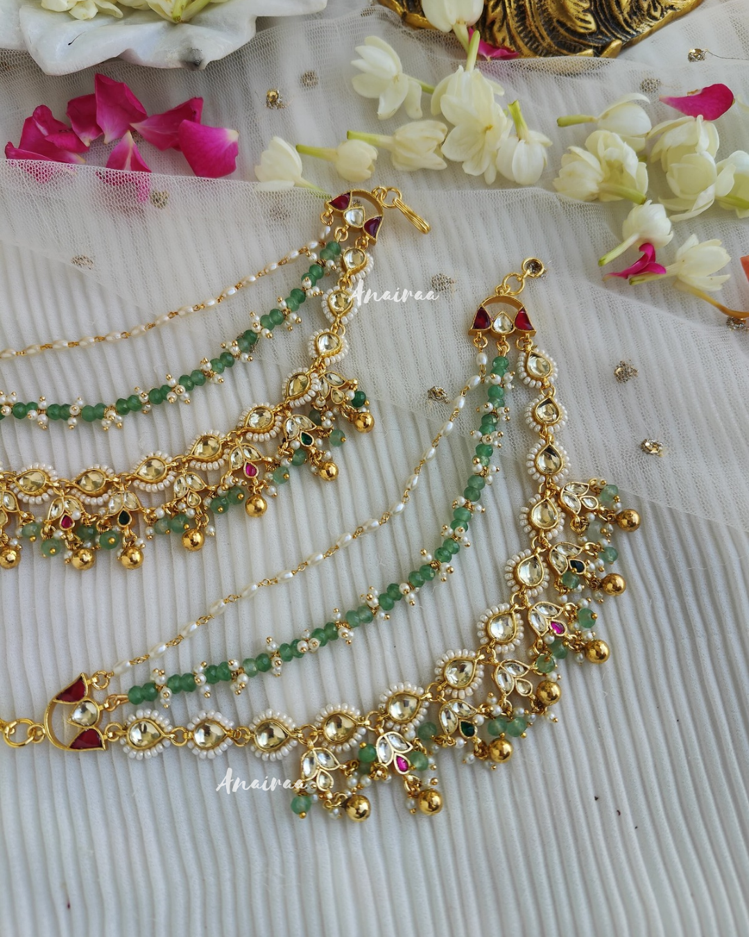 Paachi kundan earchains