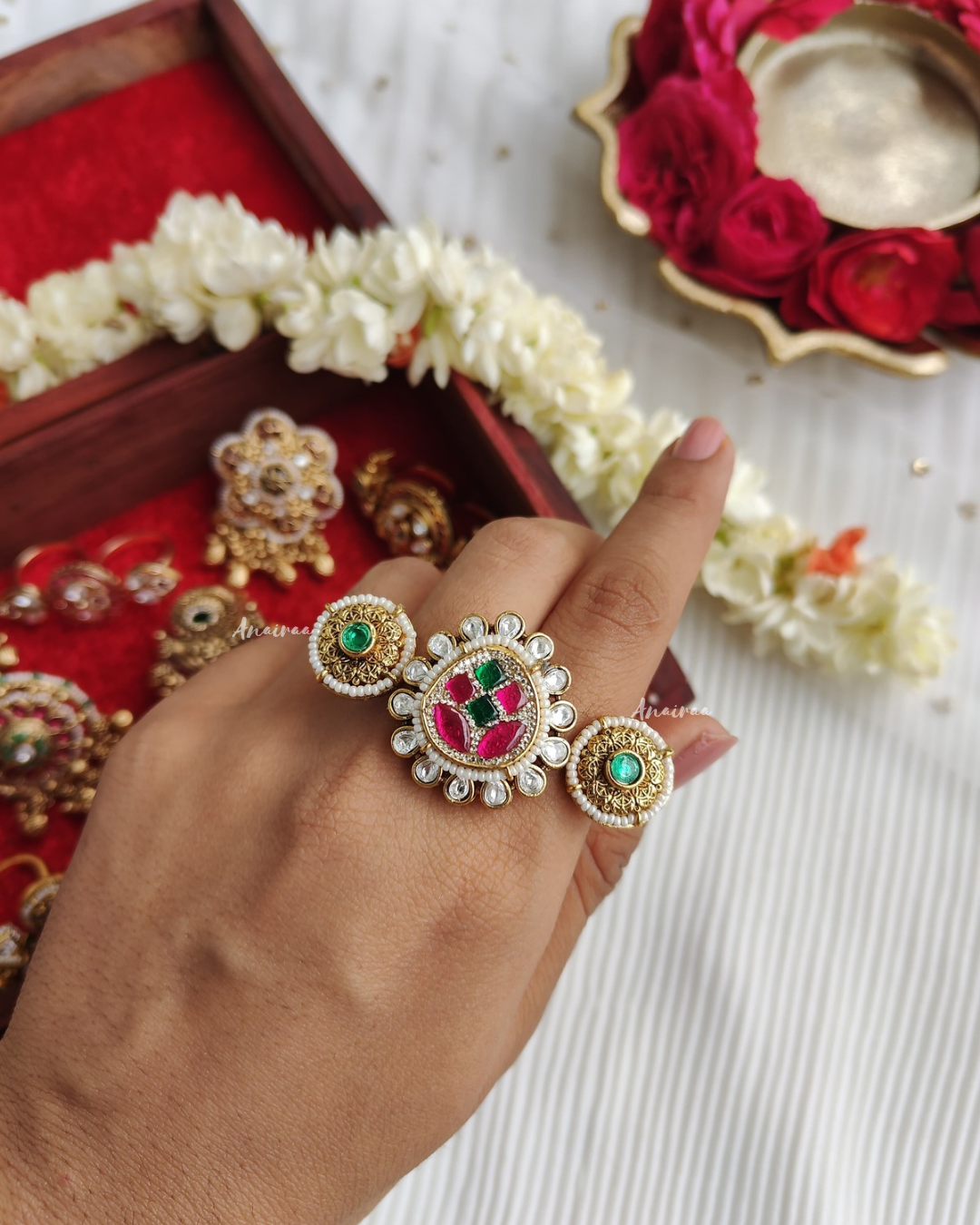 Antique Kundan ring(Only ring)