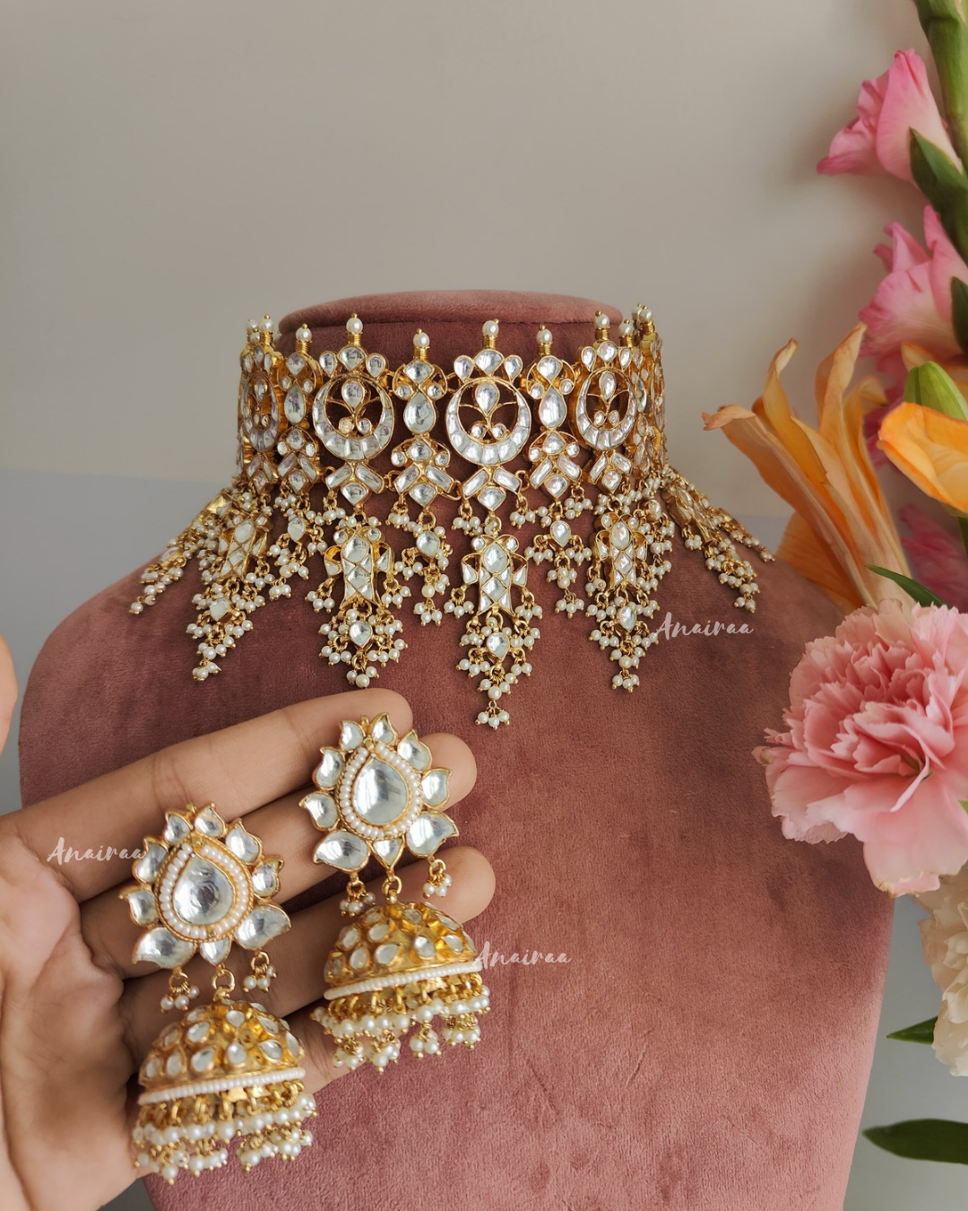 Myra kundan choker set