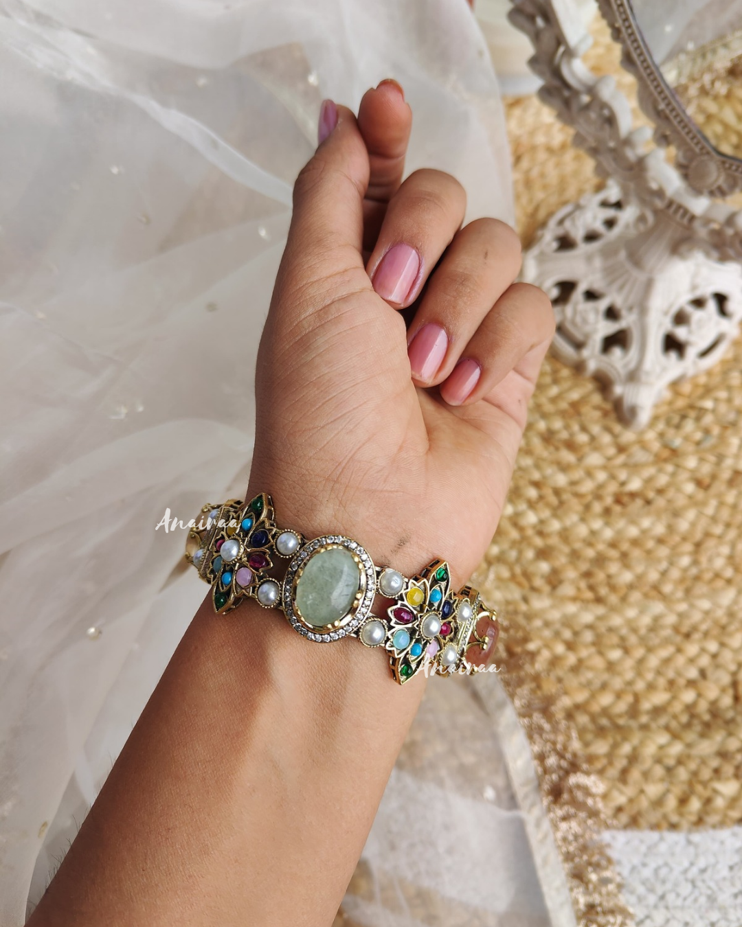 Semi precious victorian bangles (Single pc)