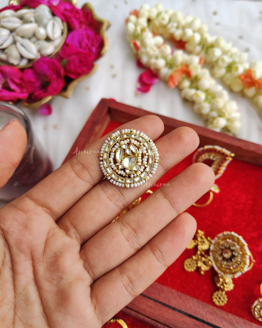 Paachi Kundan ring