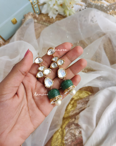 Real moissanite jhumkas