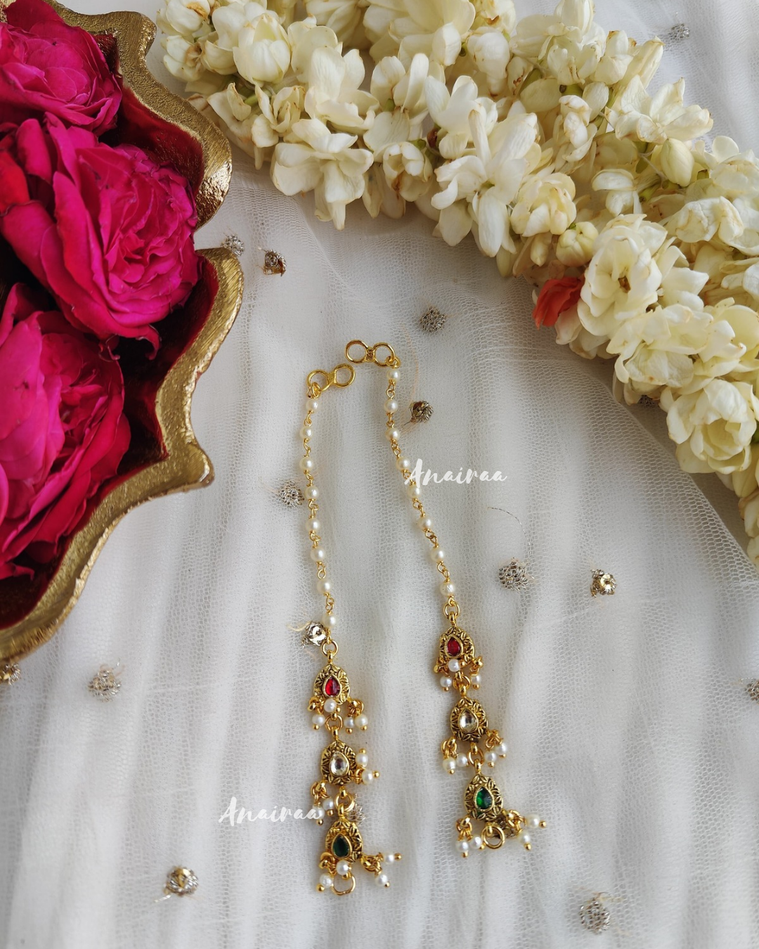 Paachi kundan earchains