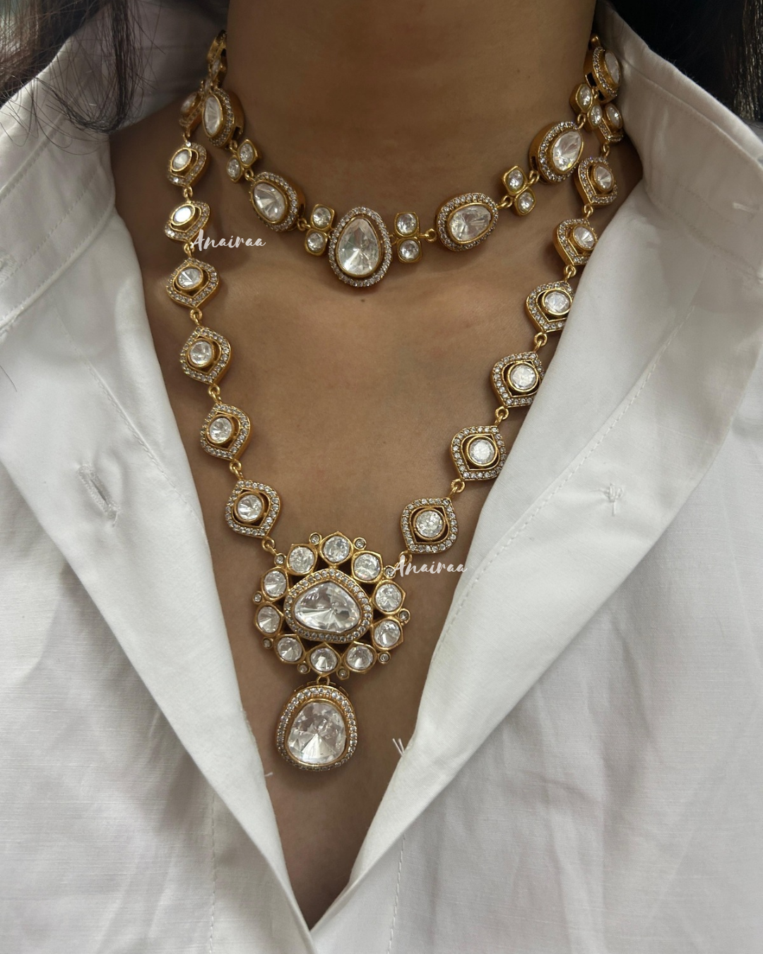 Sophia moissanite layer set