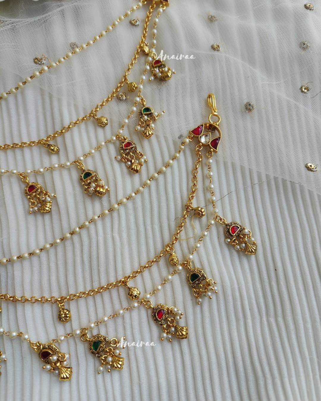 Paachi  kundan earchains