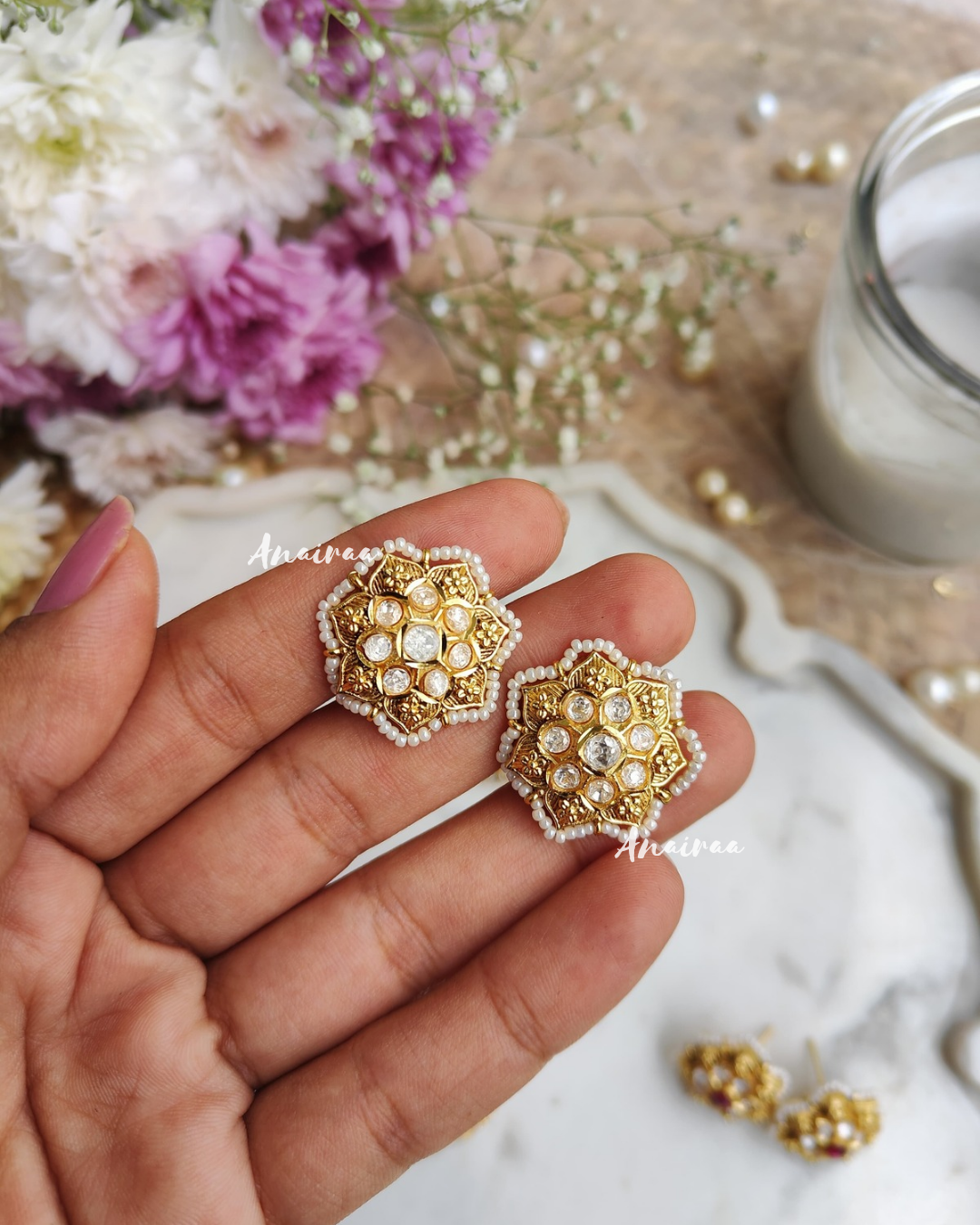 Antique Polki stud