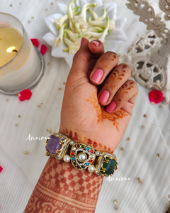 Semi precious victorian bangles(Single pic)