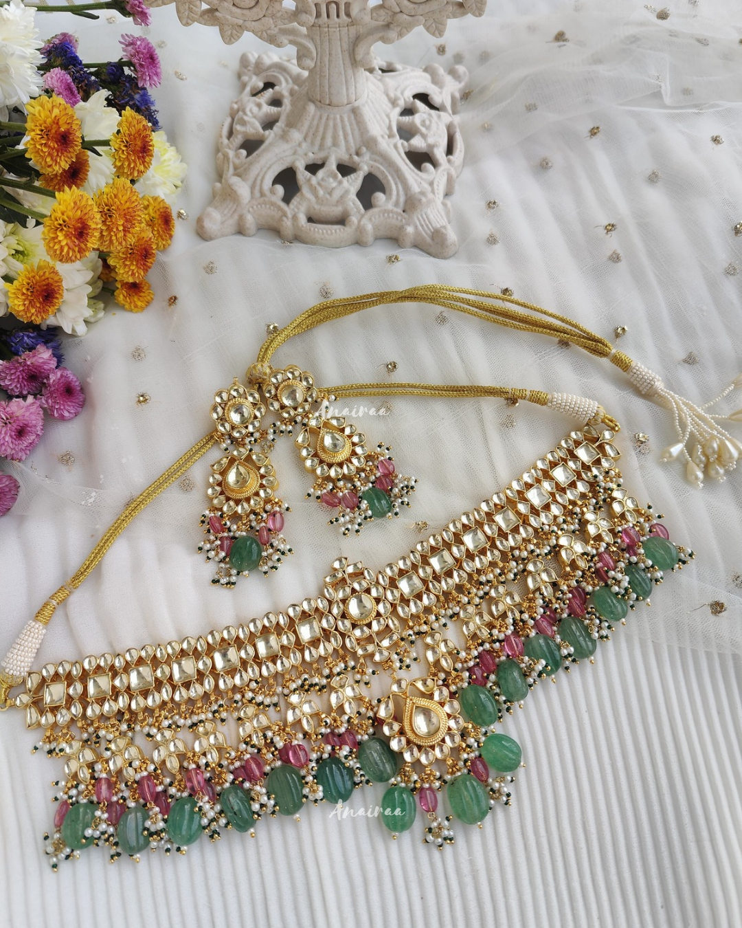 Paachi kundan bridal set