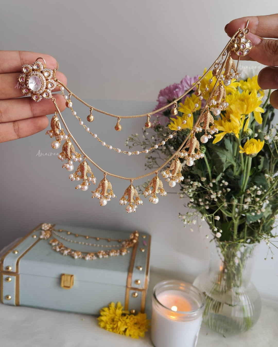 Nancy Polki sahare earrings