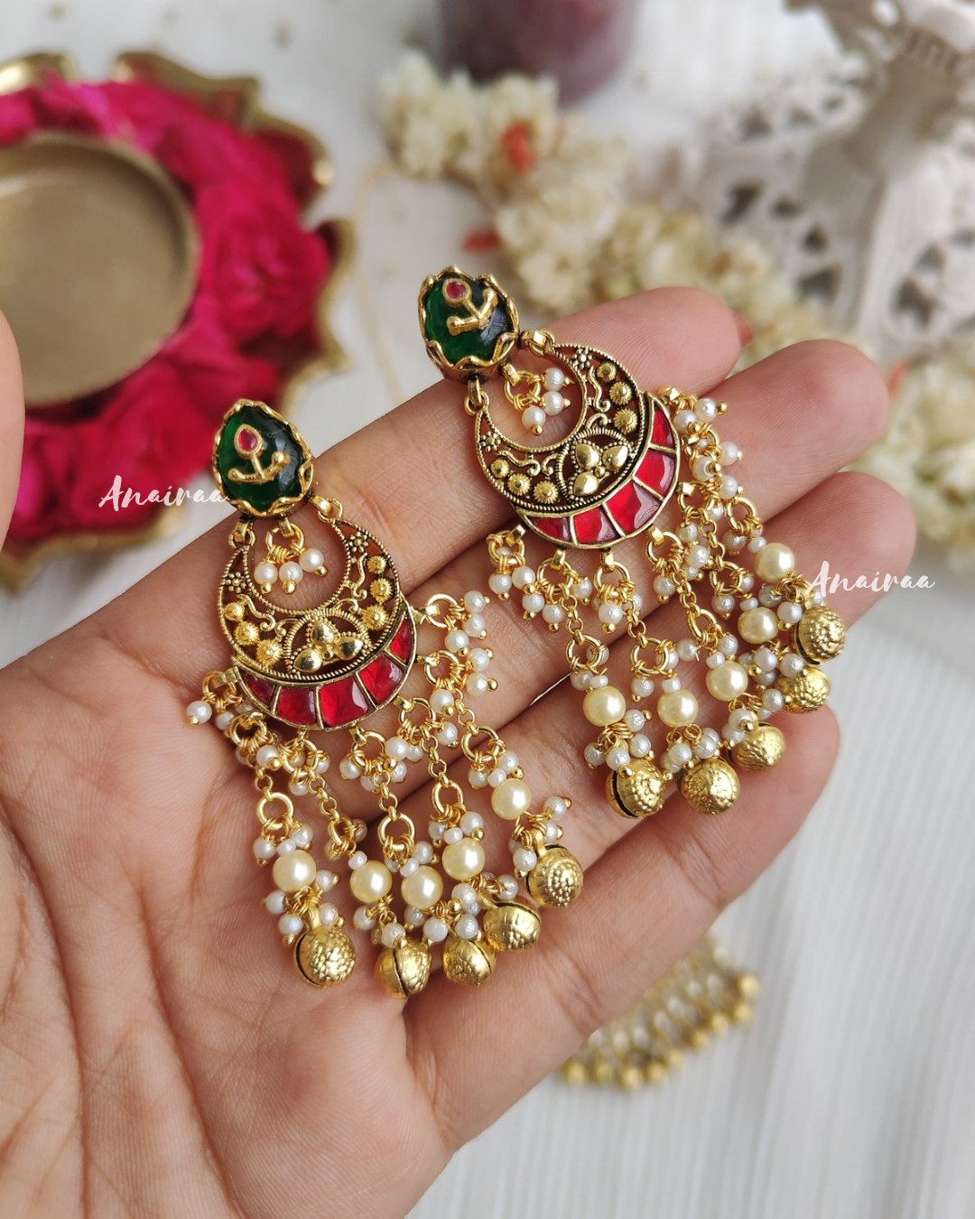 Antique Peacock kundan set