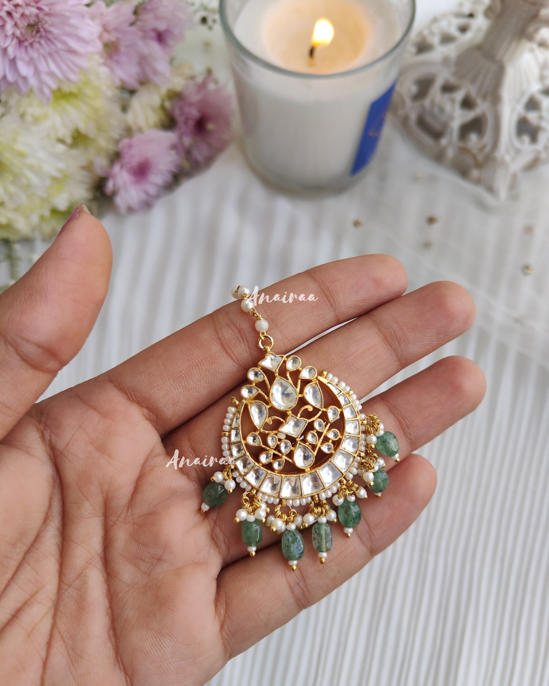 Paachi Kundan maangtikka