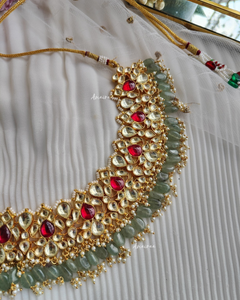 Ruby Kundan necklace set