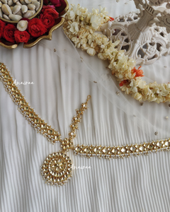 Paachi kundan bridal mathapatti