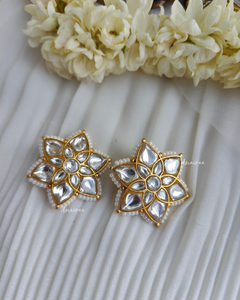 Jadau floral studs