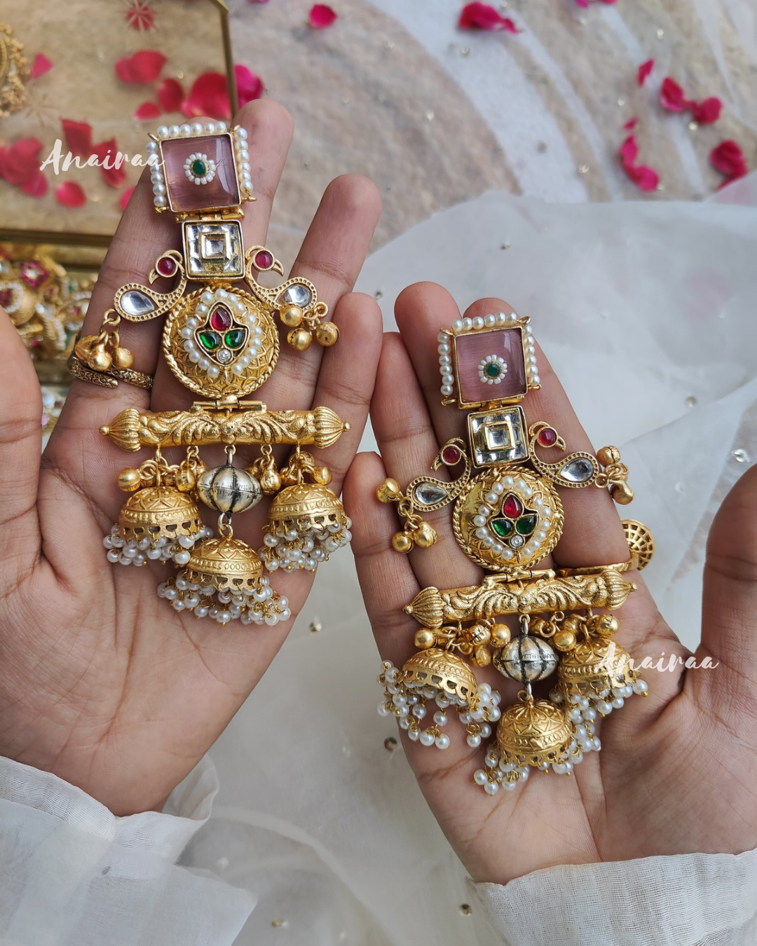 Simran Dual tone festival jhumkas