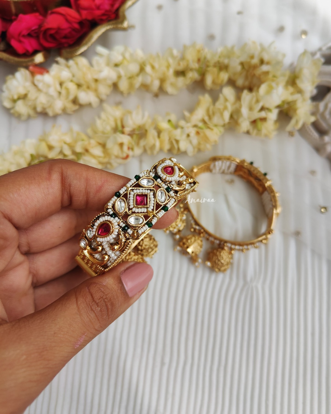 Antique jhumkas bangles
