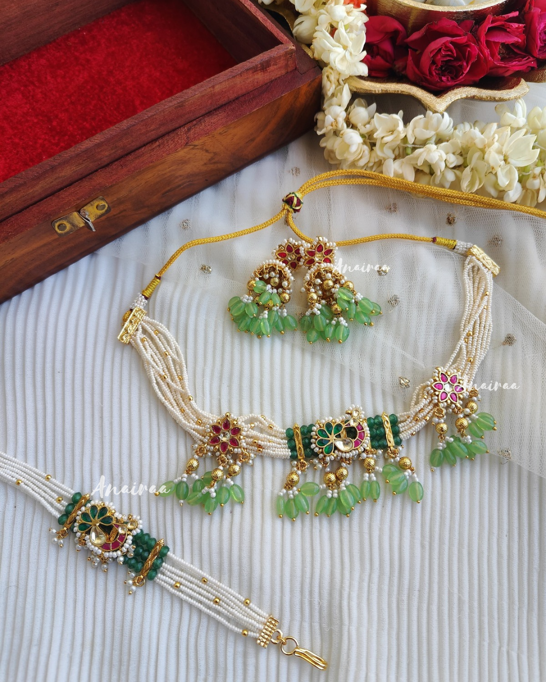 Trishika choker and bracelet combo