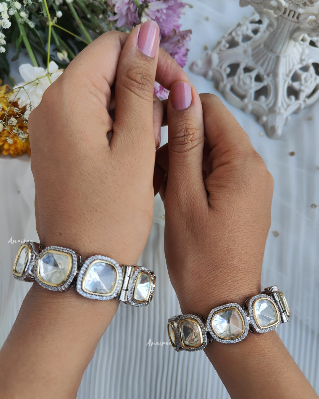 Polki openable bangles