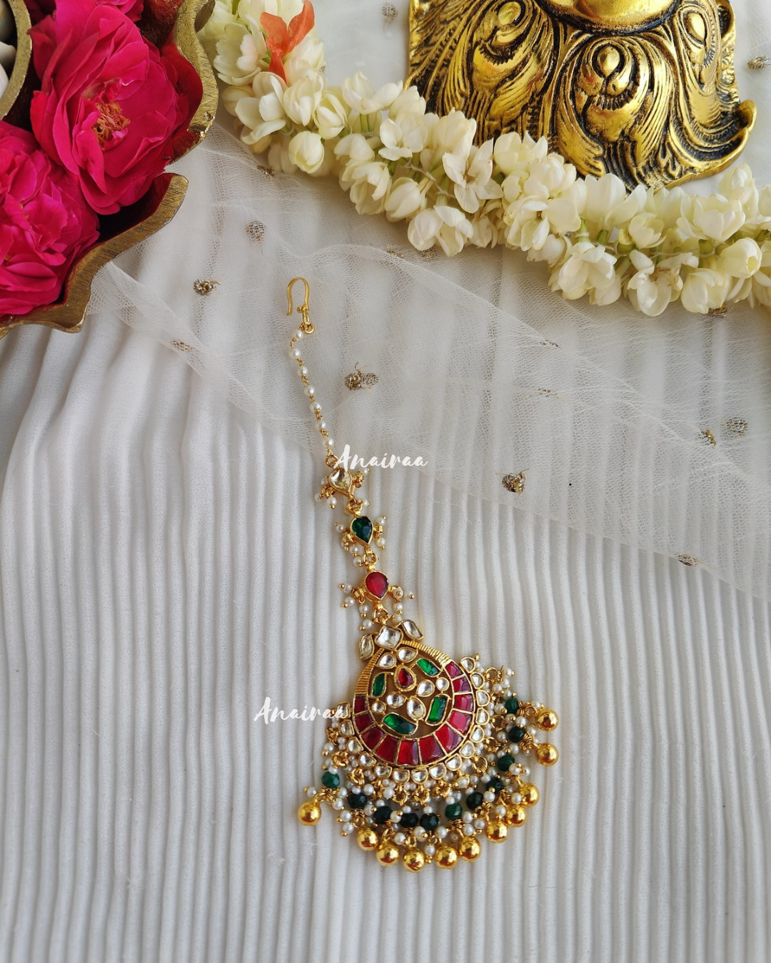 Paachi kundan maangtikka