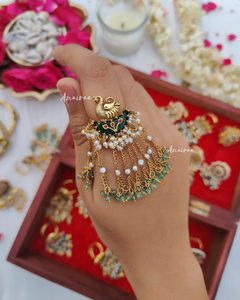 Heritage paachi kundan ring