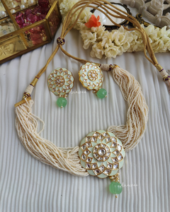 Polki meena choker set