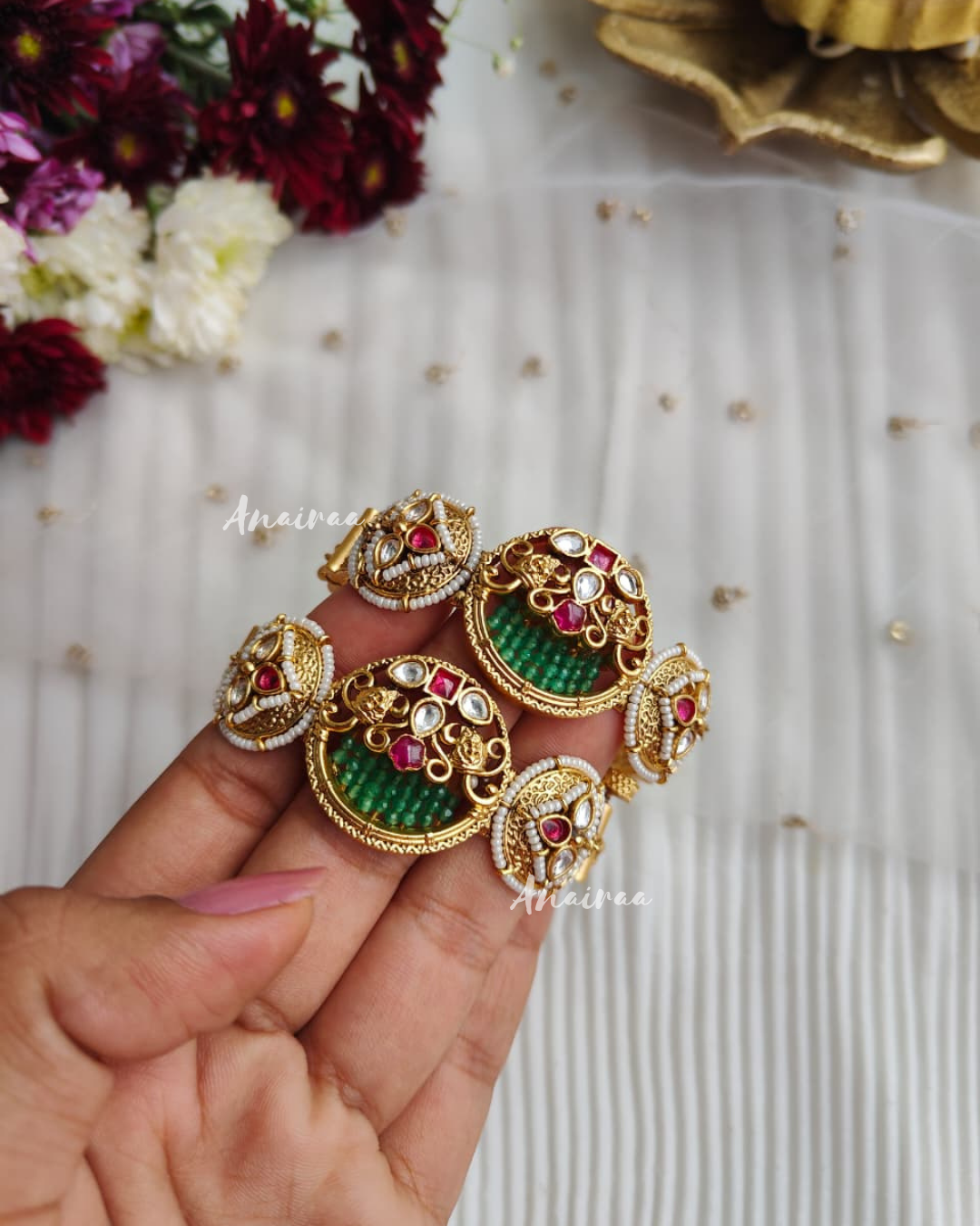 Antique jhumka bangles