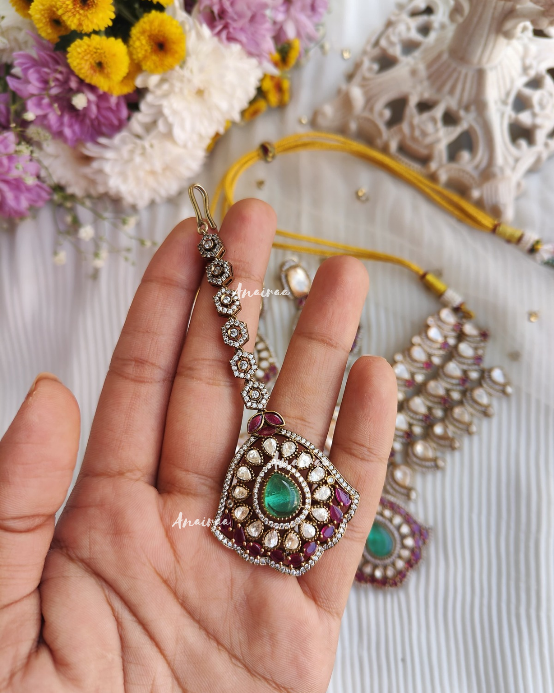 Prisha polki moissanite choker set