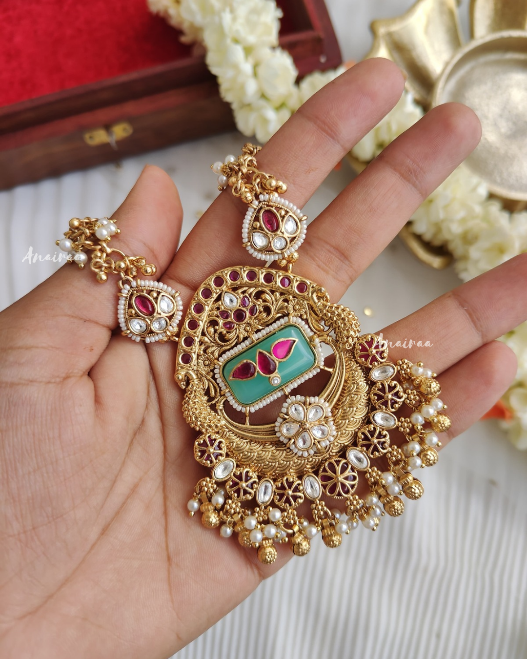 Antique long necklace set