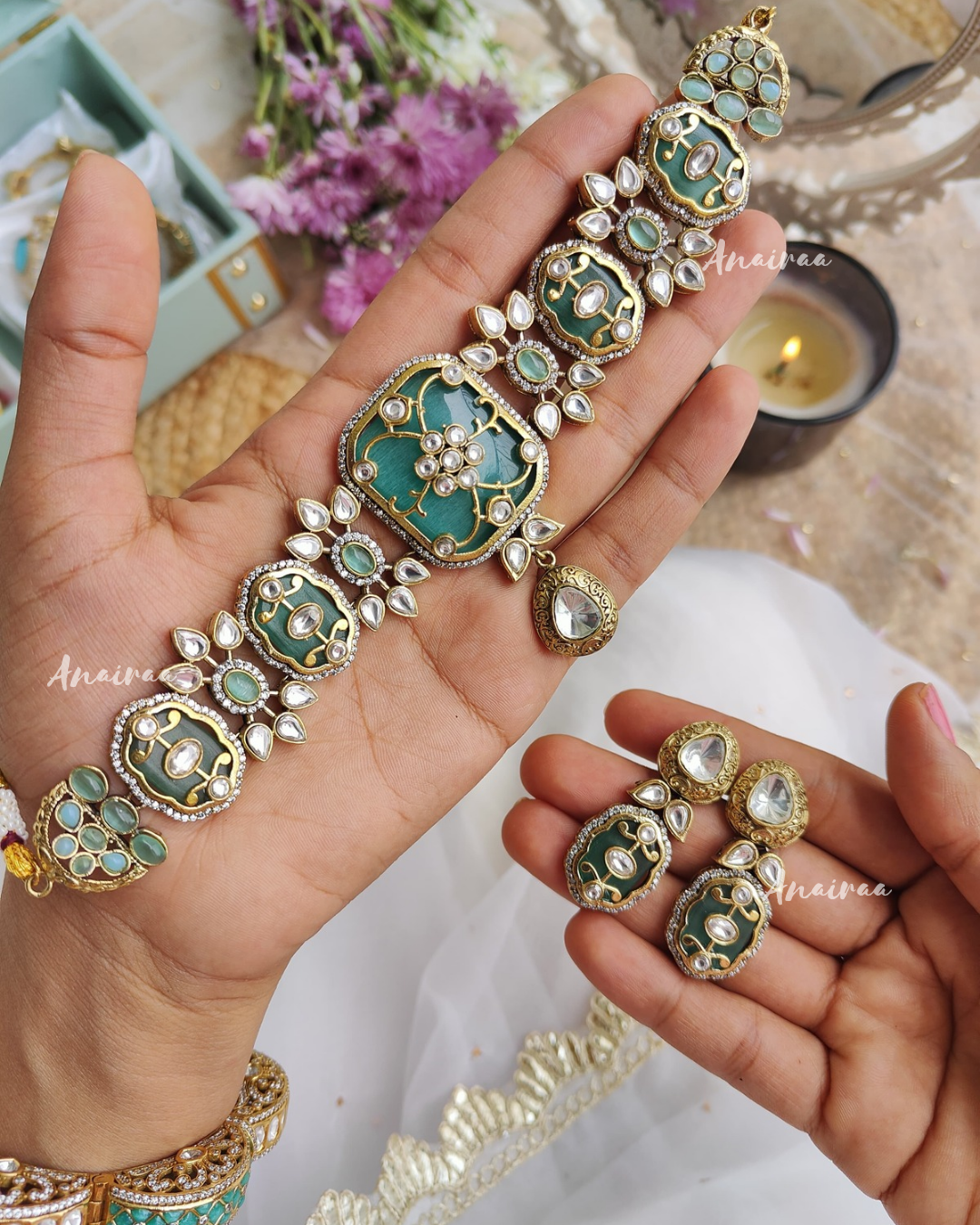 Sahiba polki choker set(DISPATCH TIME 10 DAYS)