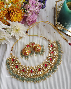 Ruby Kundan necklace set