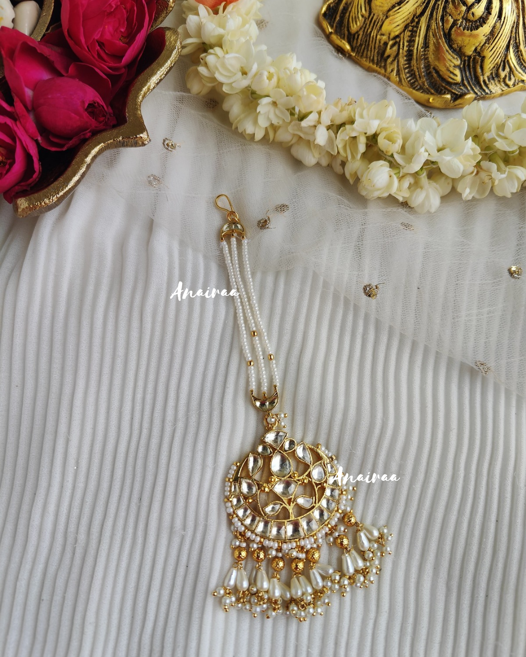 Paachi kundan maangtikka