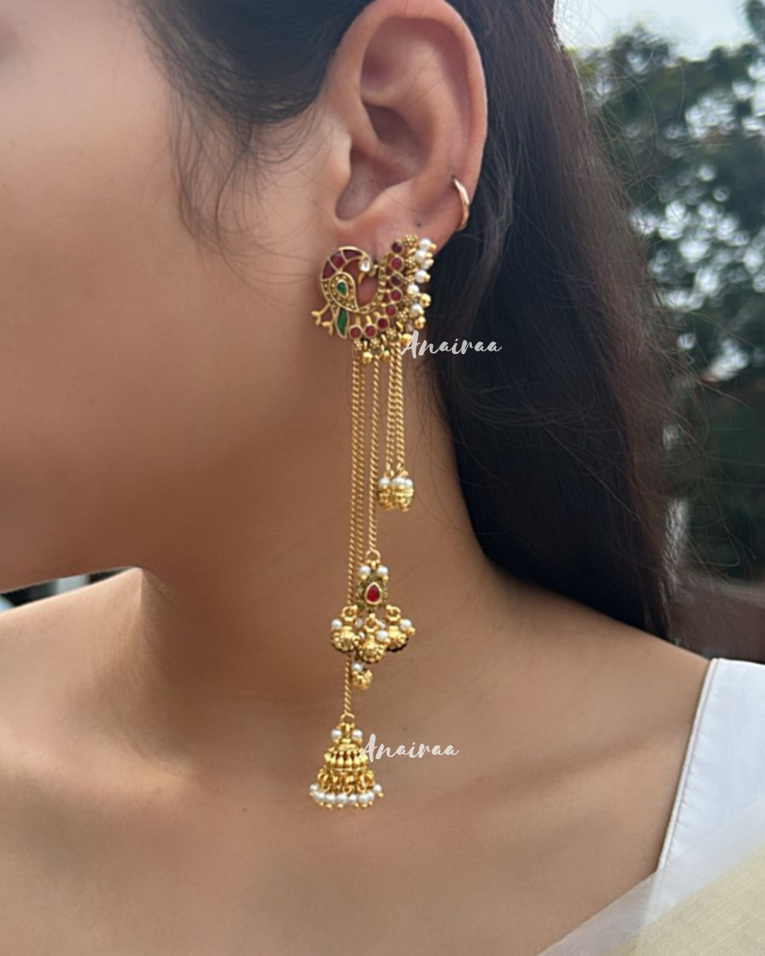 Peacock Kashmiri earrings