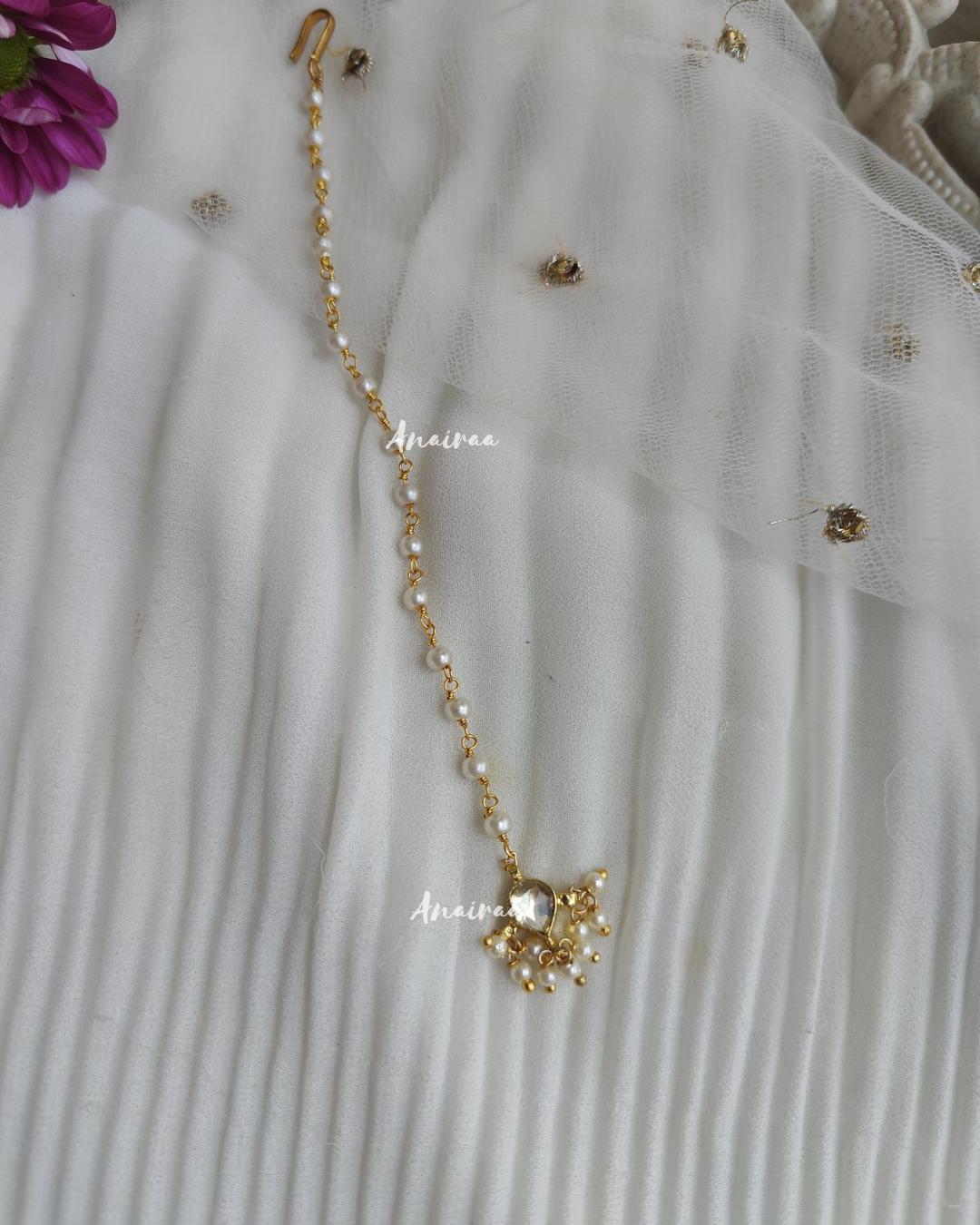 Paachi kundan maangtikka for kids