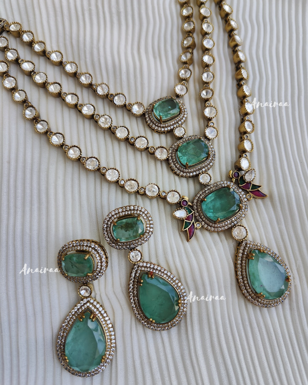 3 Later Polki moissanite set