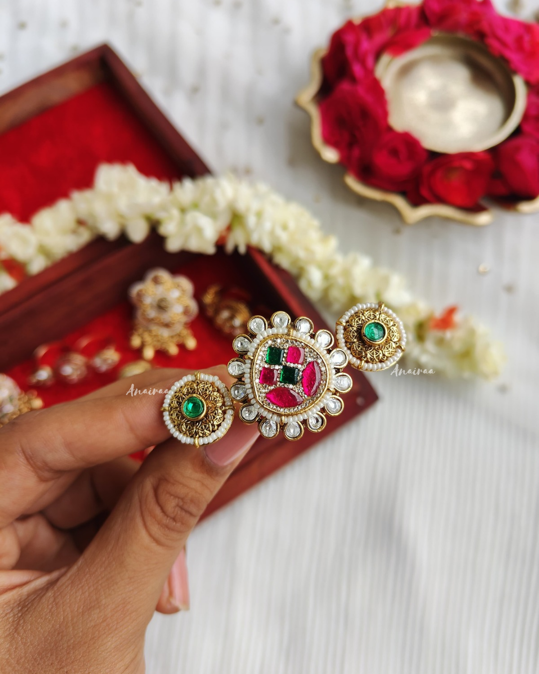 Antique Kundan ring(Only ring)