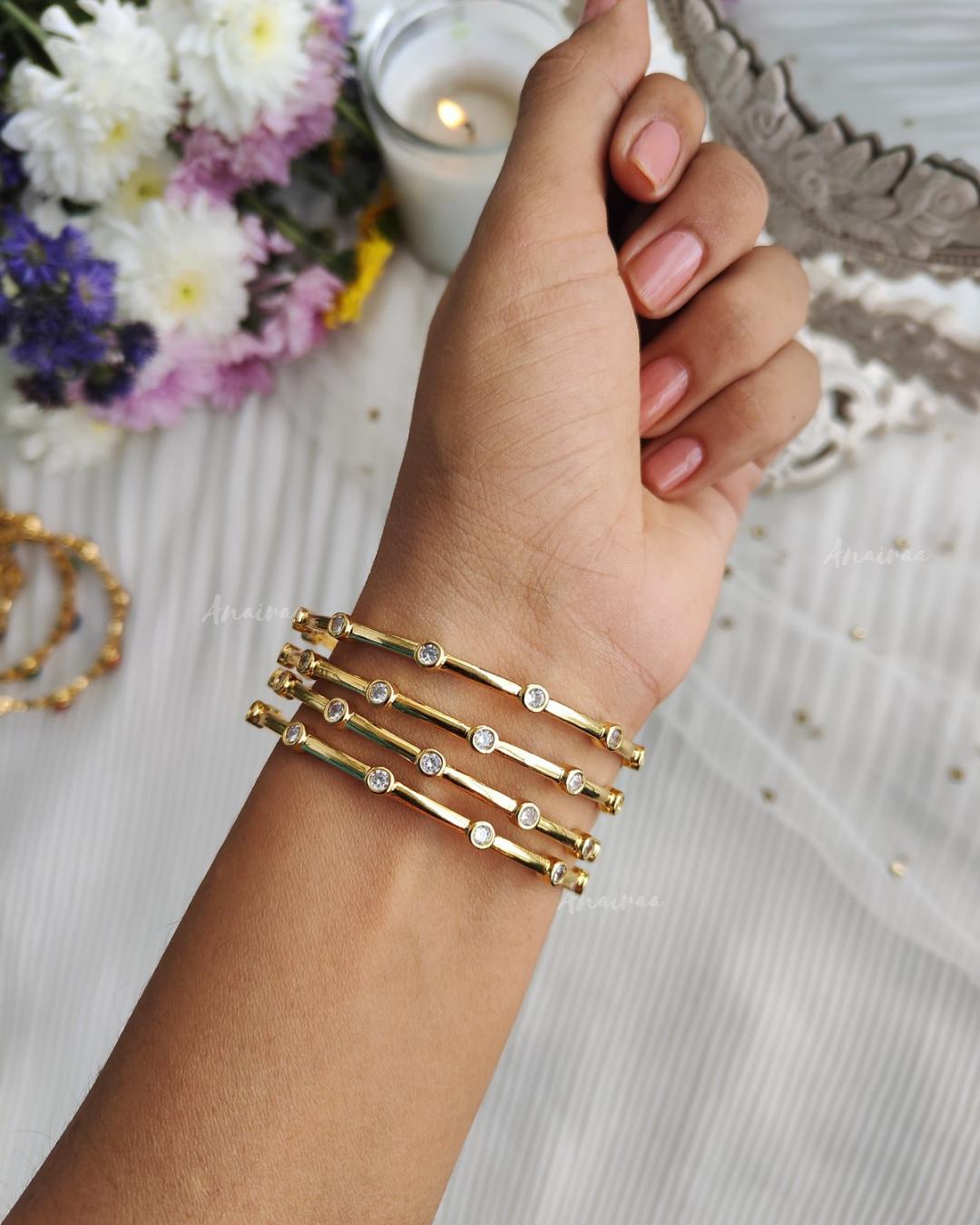 Polki Bangles(Non openable)