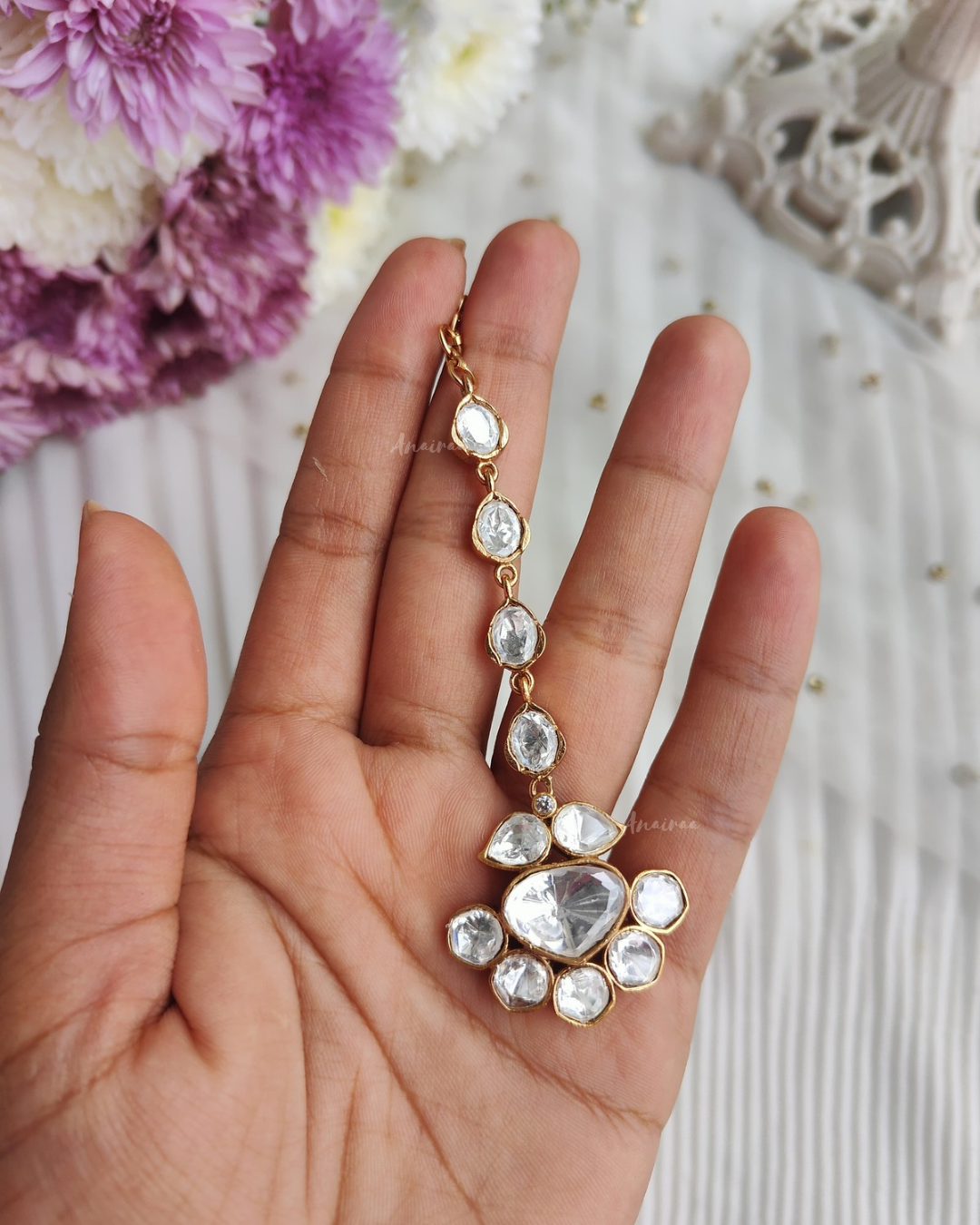 Moissanite maangtikka