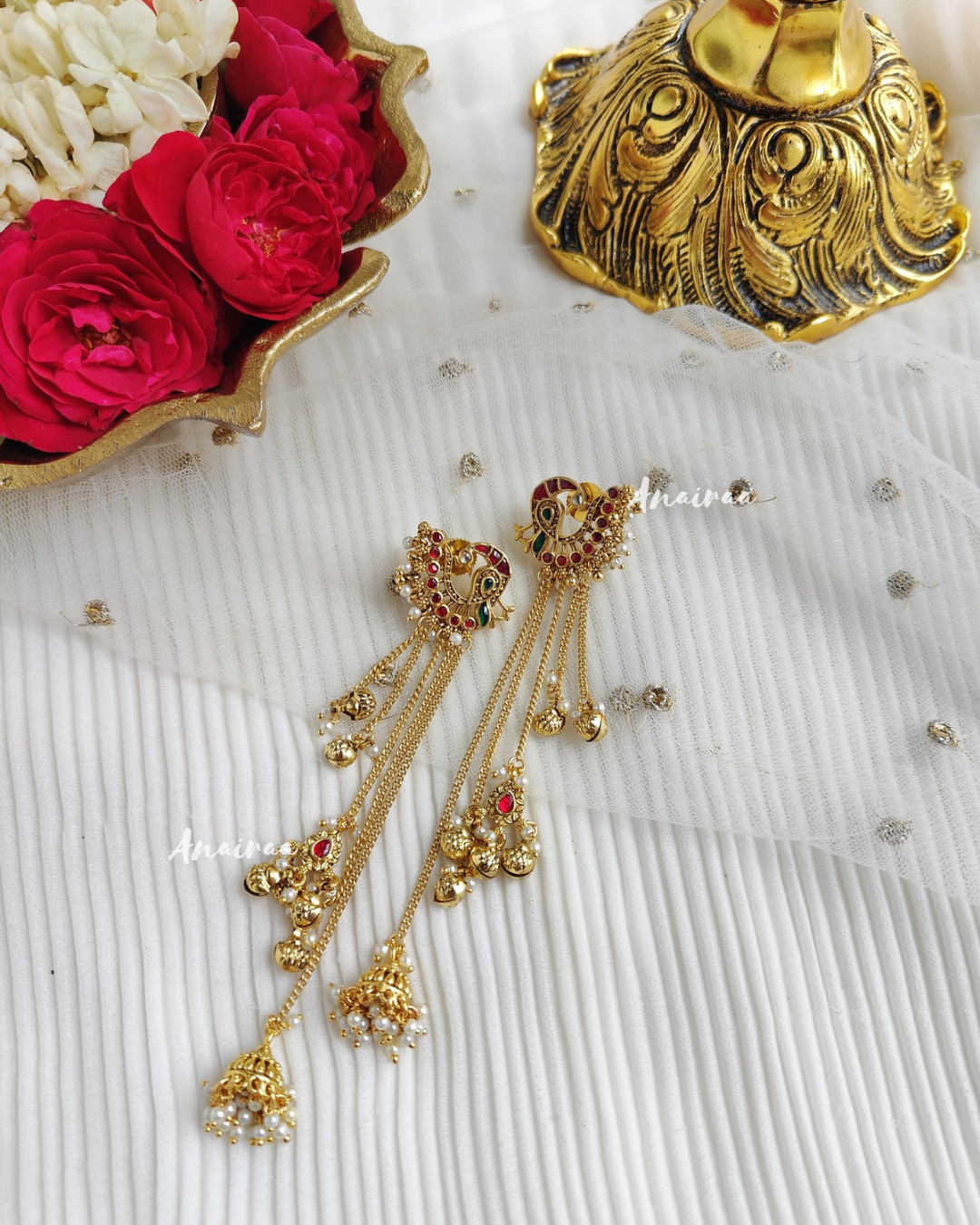 Peacock Kashmiri earrings