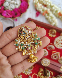 Heritage paachi kundan ring