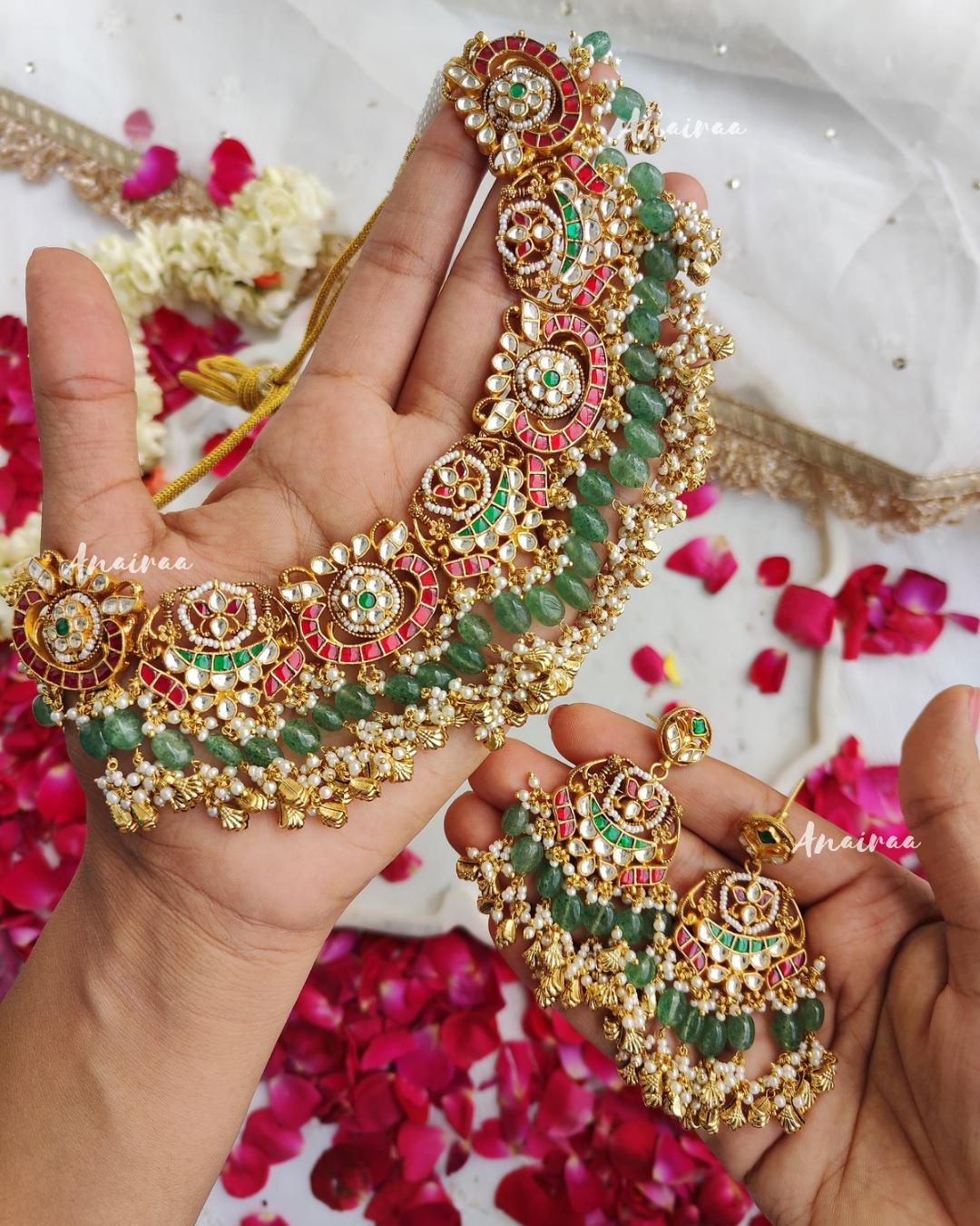 Satarupa kundan choker (only choker and earrings)