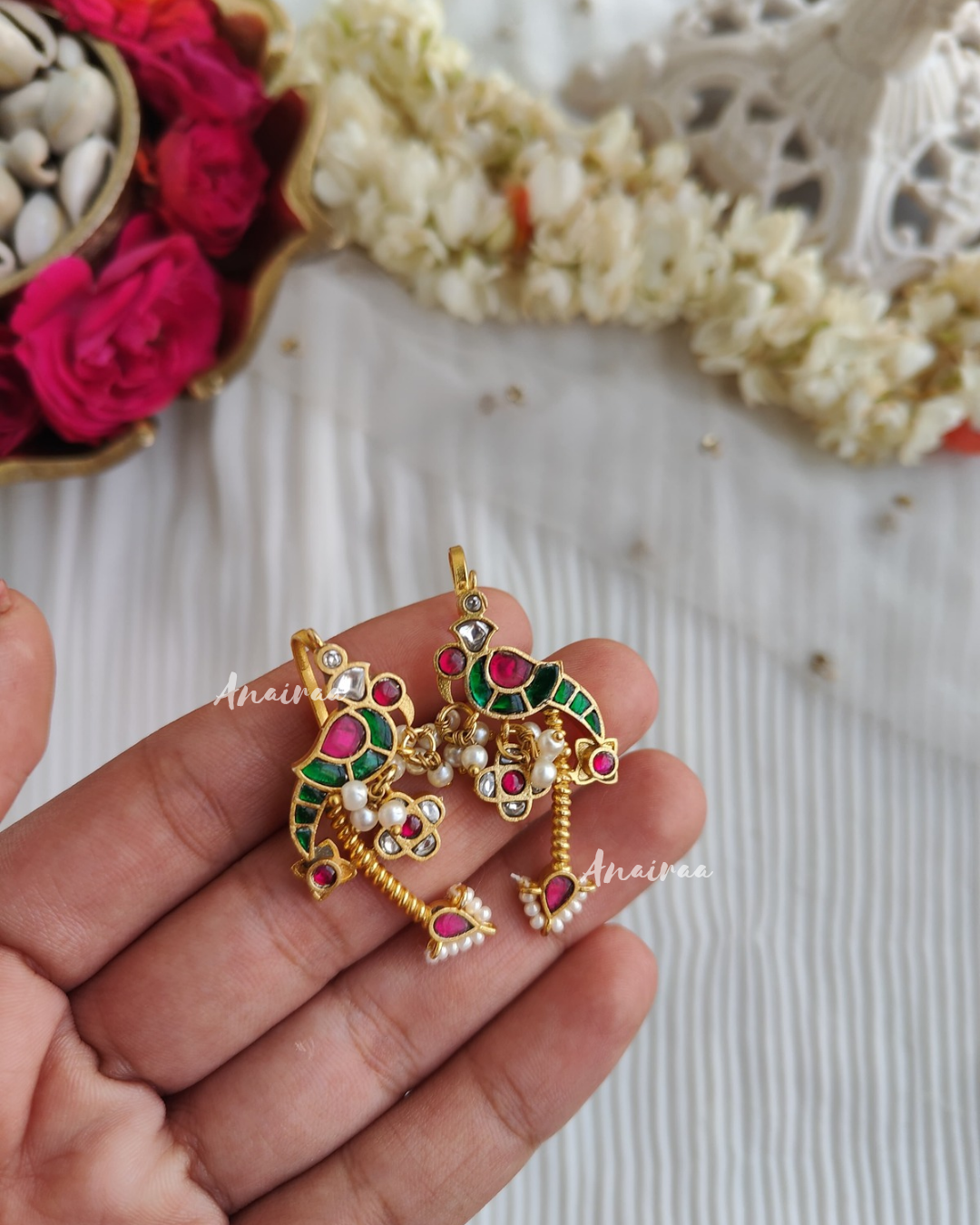 Paachi kundan earcuff