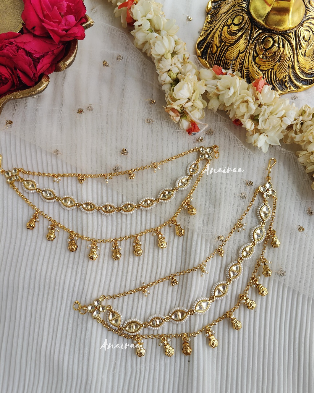 Paachi kundan earchains