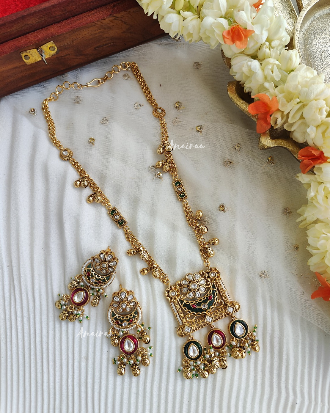 Antique long necklace set