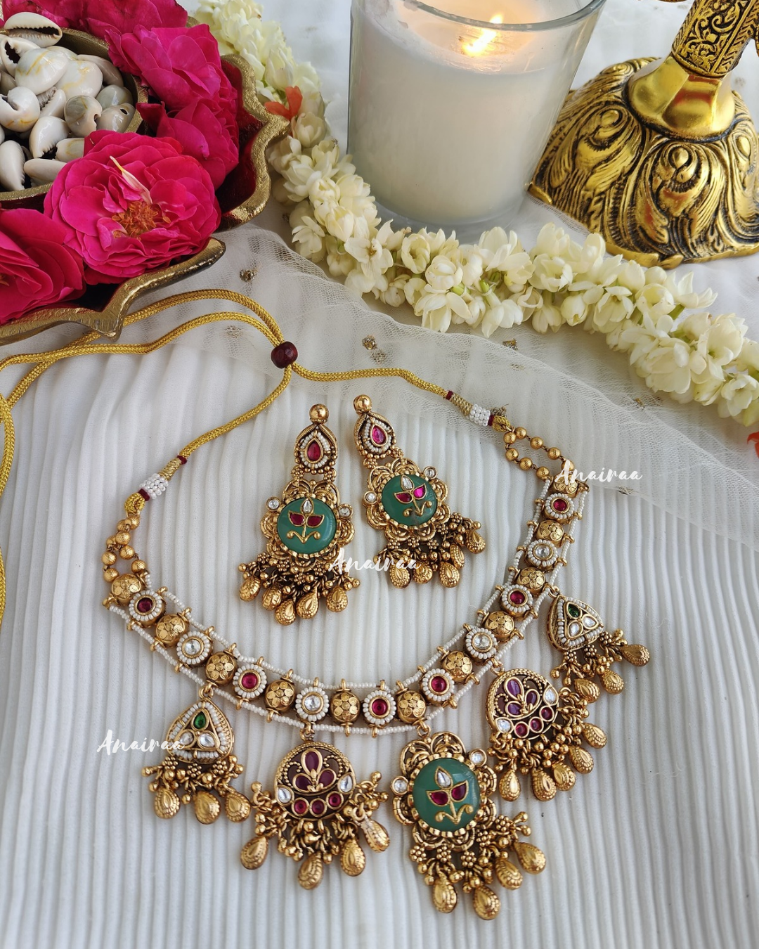 Lavanya antique necklace set