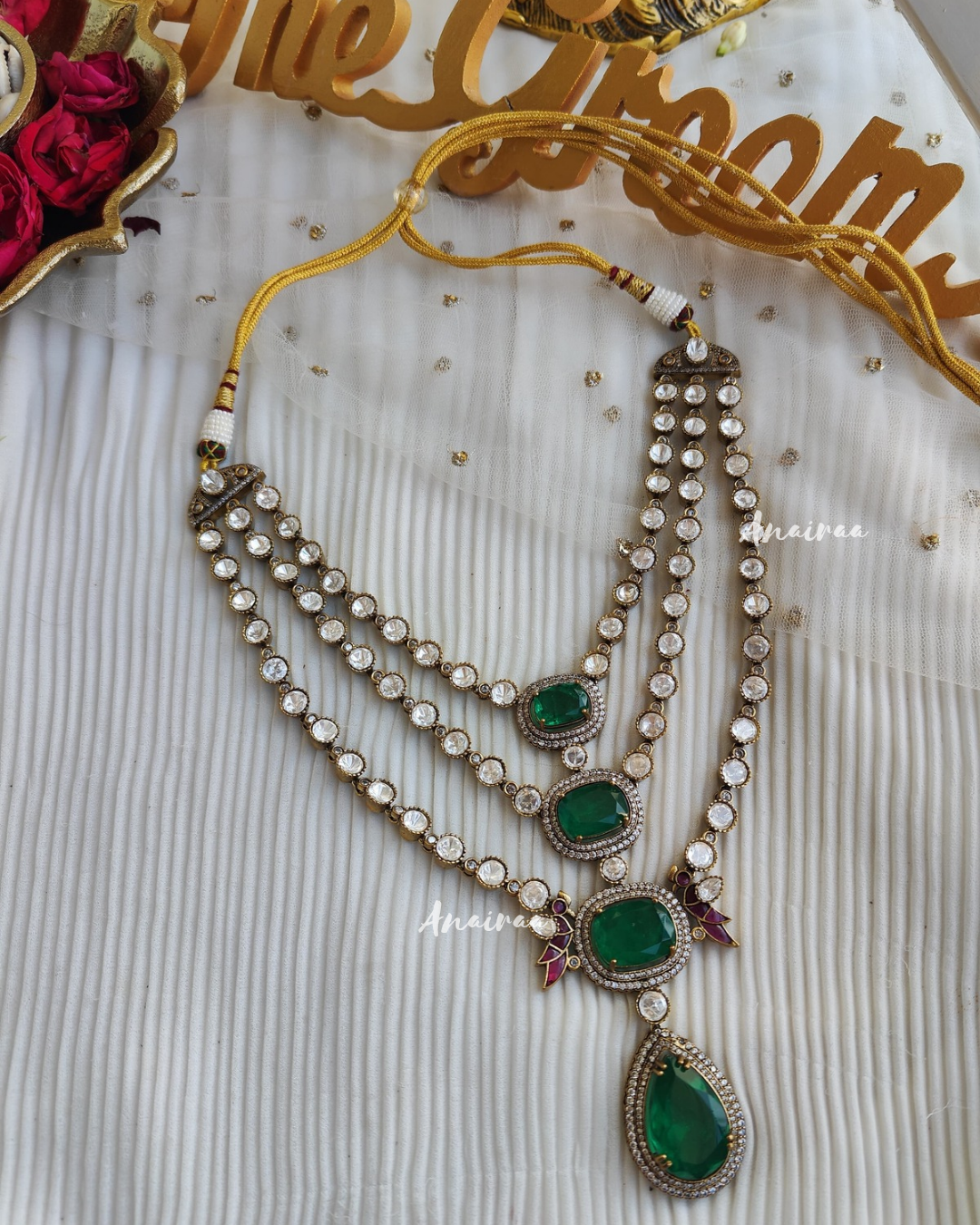 3 layer groom jewellery