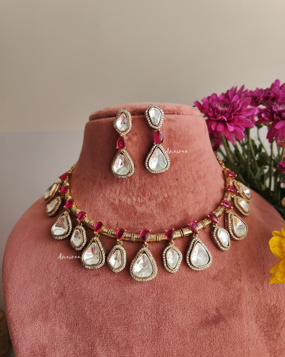 Polki necklace set