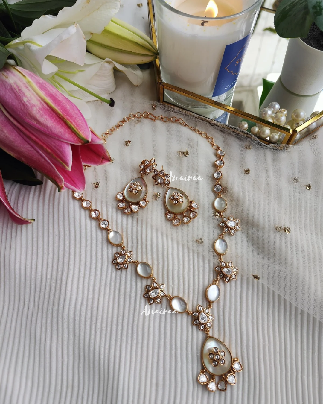 Drisha mother of pearl necklace set